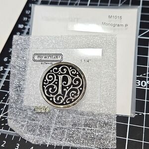 P Monogram CTMH clear stamp my Acrylix